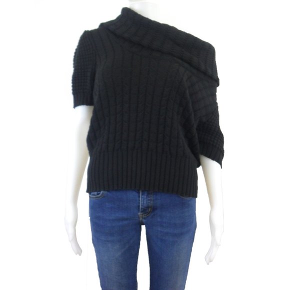 Black Short Sleeved Sweater NWOT - Size XL - Picture 3 of 4